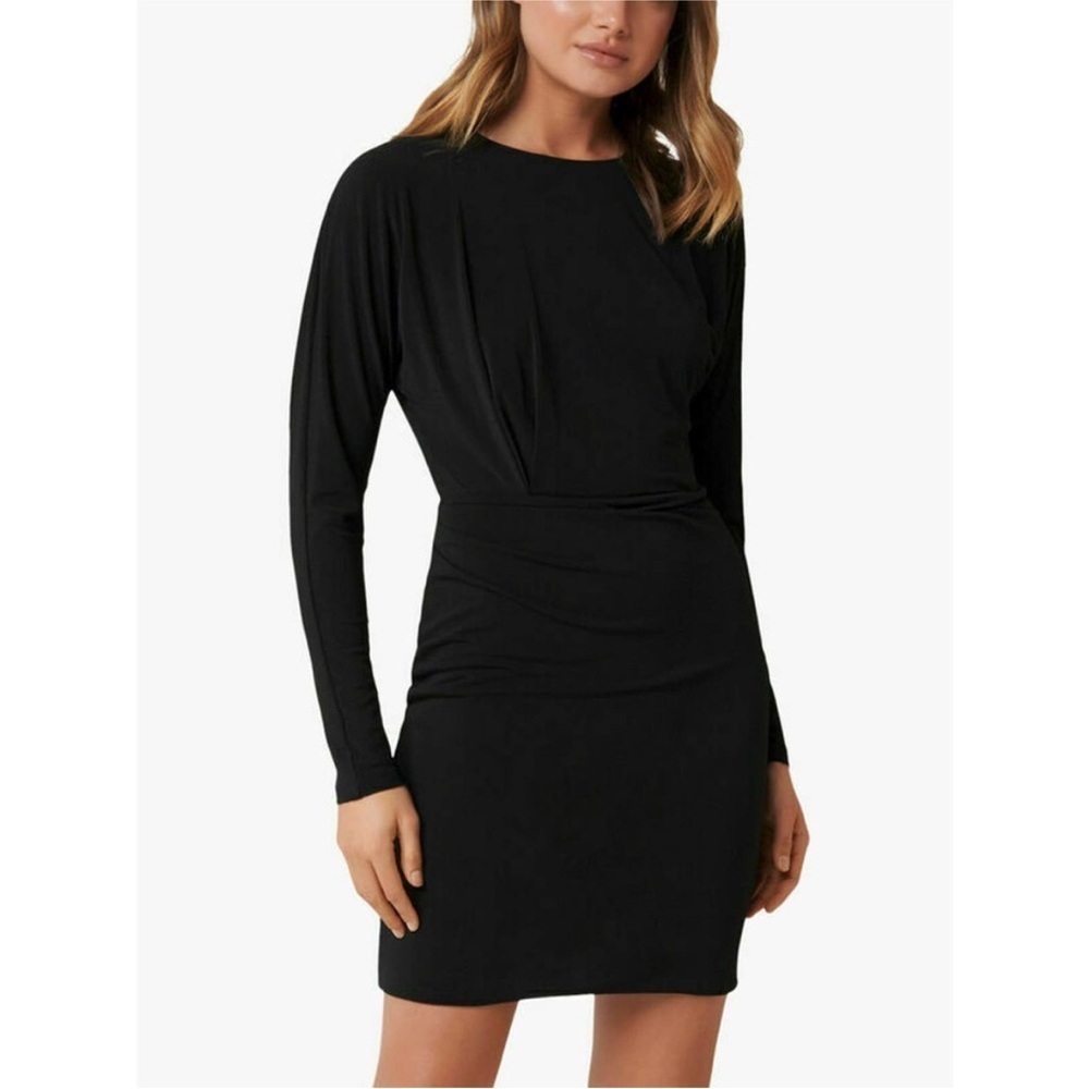 NEW Ever New Cara Draped Black Mini Dress size 4